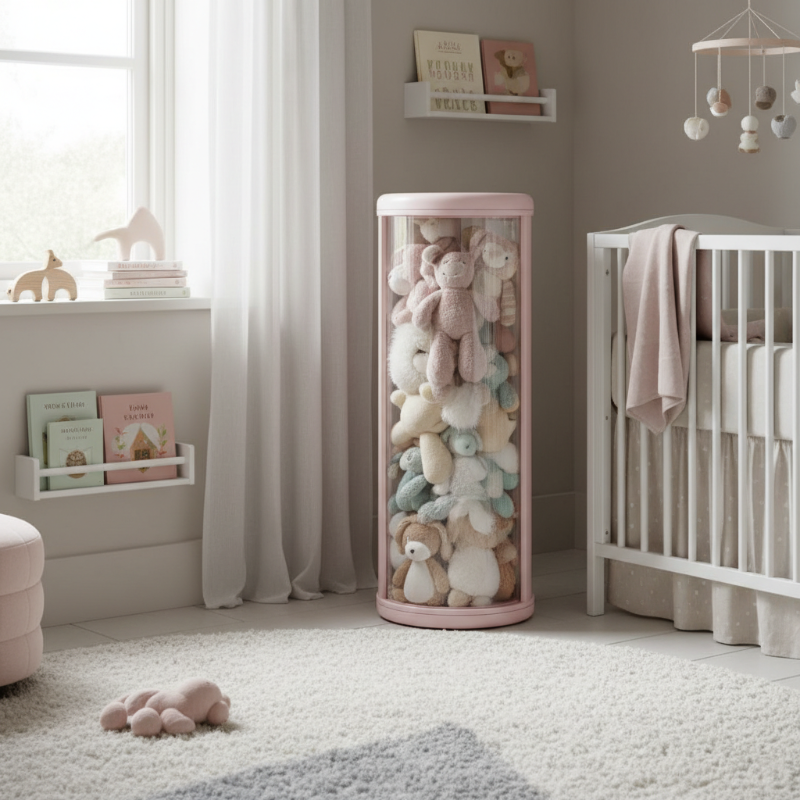 Rangement pour peluche​  Tour Rose pleine