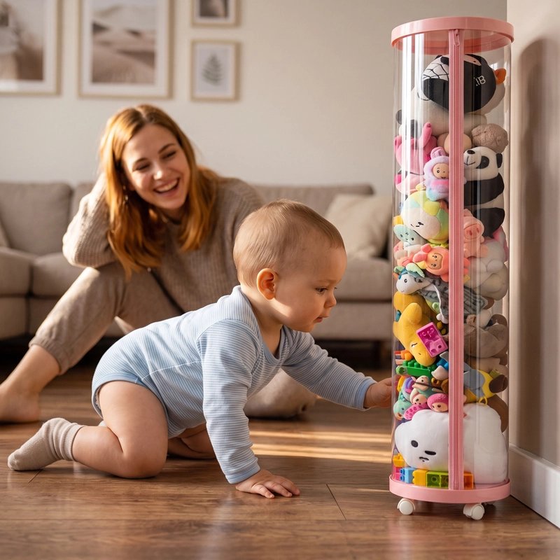 Rangement pour peluche​bebe admiratif 