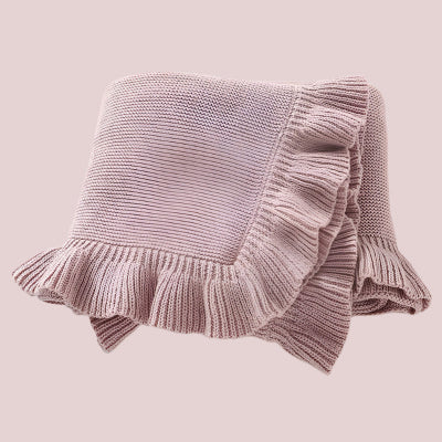 couverture en coton rose