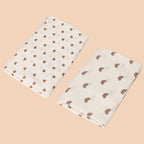 couverture legere bebe duo coeurs et arc en ciel 