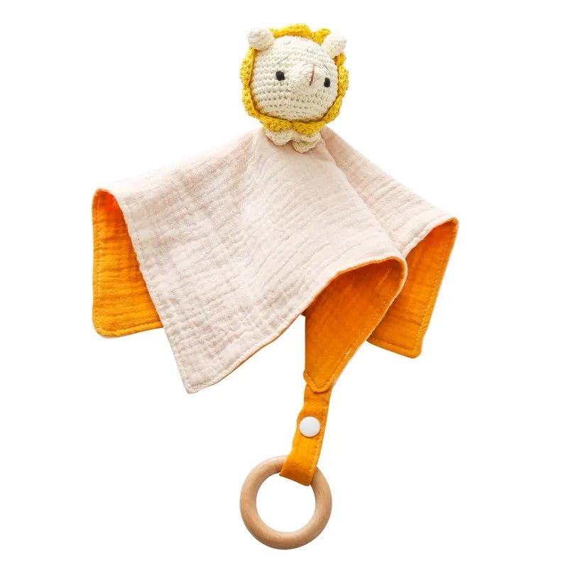 Doudou bébé garçon orange et beige