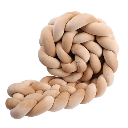 tresse de lit bebe beige enroullee