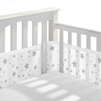 tour de lit respirant etoiles grises 