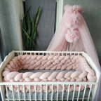 tresse de lit bebe
ciel de lit et tresse rose geante