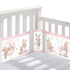 tour de lit respirant petits lapins