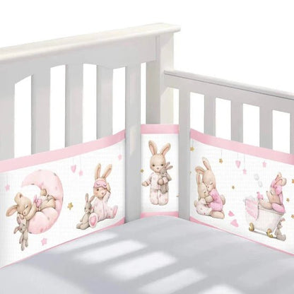 tour de lit respirant petits lapins
