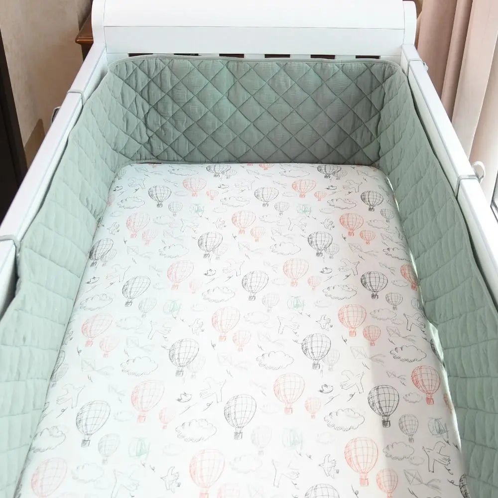 Tour de lit bébé respirant vert
