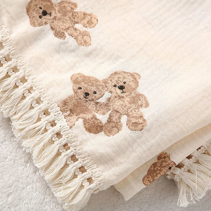 cocon d emmaillotage
franges et oursons