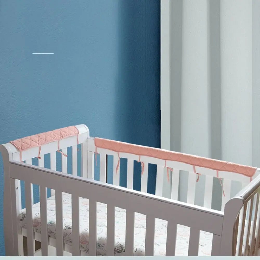Tour de lit bébé respirant tour rose
