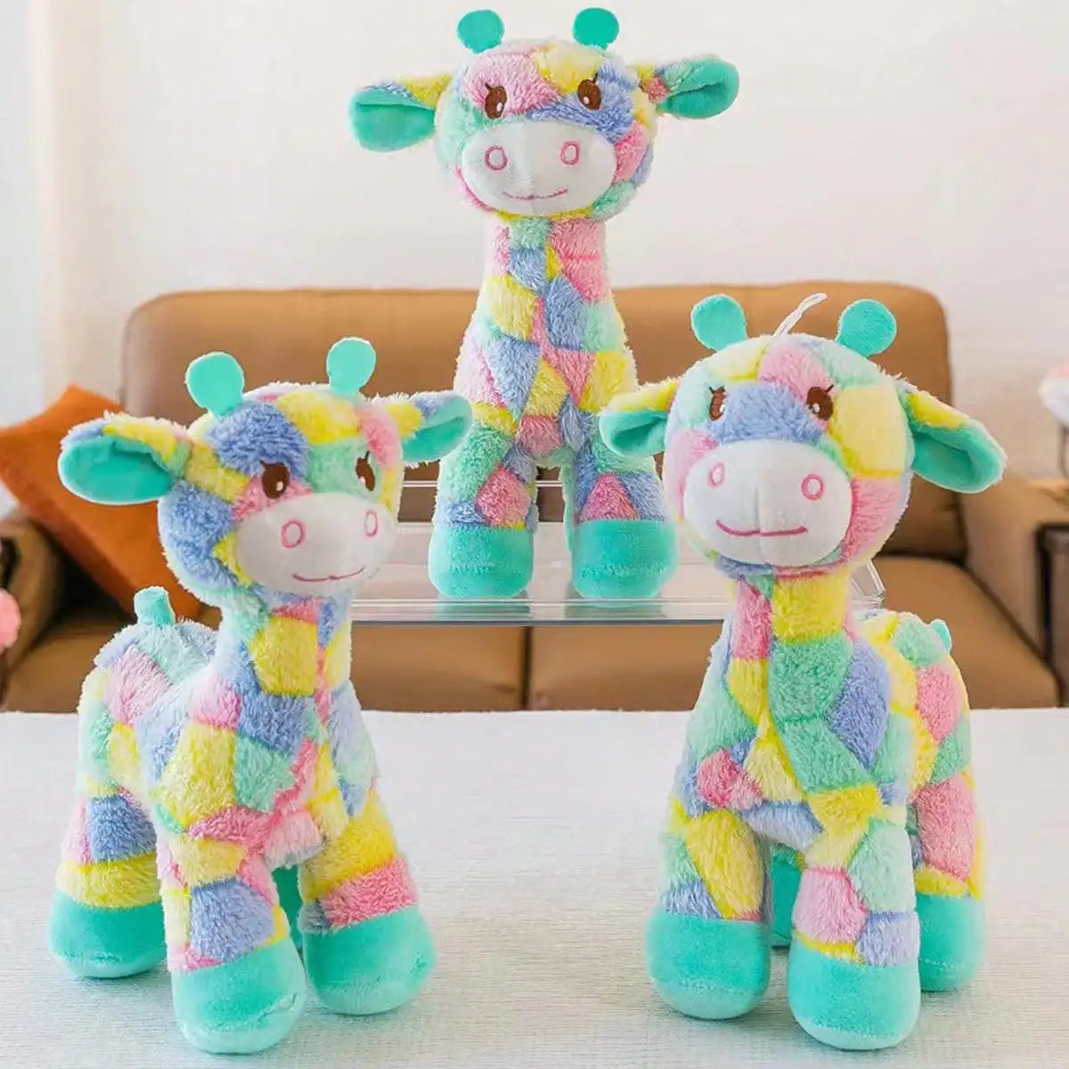 peluche d'éveil | Girafe Colorée Robuste