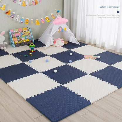 TAPIS D EVEIL BEBE GARCON blanc et Bleu 