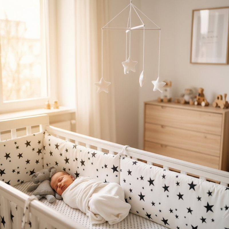 Tour de lit bébé doudou mobile 3 bebe emmaillote 