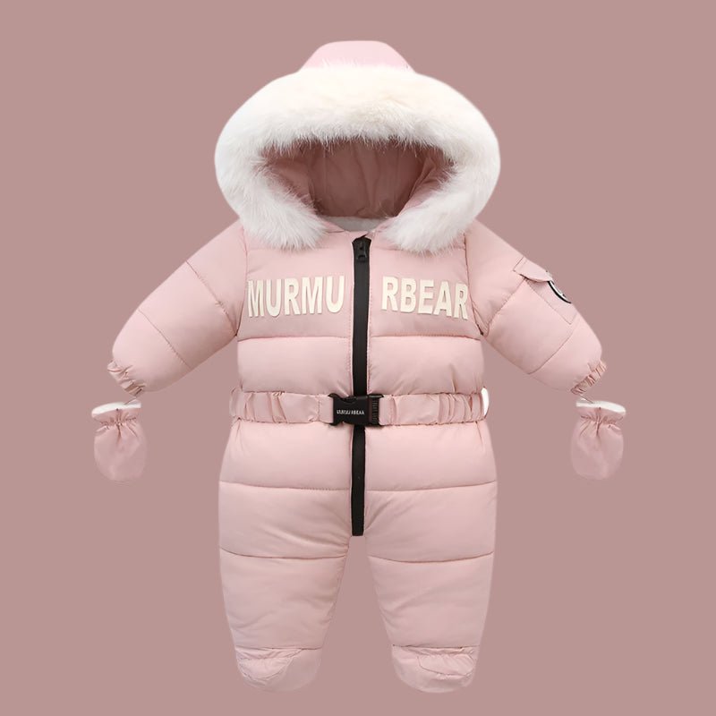 Un Pyjama polaire bebe à capuche rose