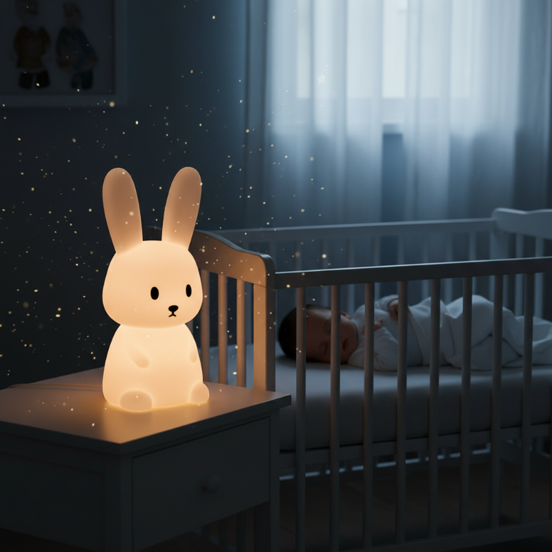 Veilleuse LED Rechargeable Veilleuse lapin bébé dort
