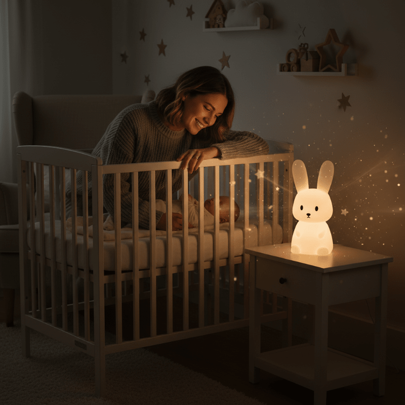 Veilleuse LED Rechargeable Veilleuse lapin maman veille bébé