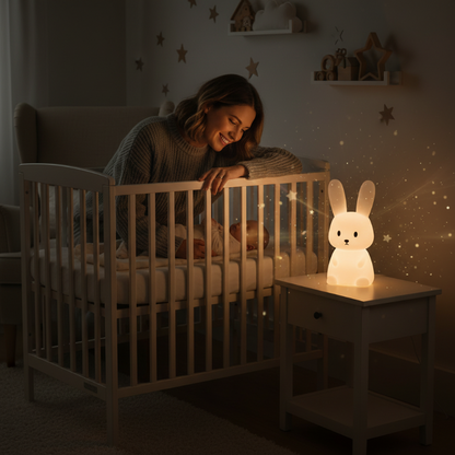 Veilleuse LED Rechargeable Veilleuse lapin maman veille bébé