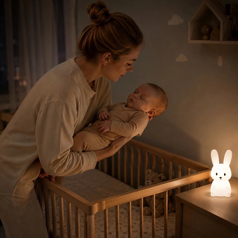 Veilleuse LED Rechargeable veilleuse bébé usb blanche lapin veilleuse bébé 