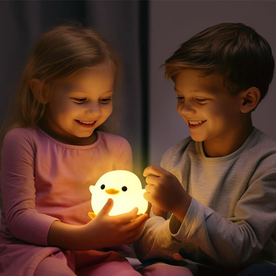 Veilleuse bébé enfant heureux