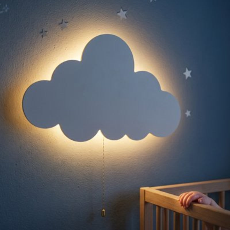 Veilleuse murale bébé nuage eclaire