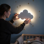Veilleuse murale bébé nuage maman 