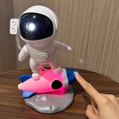 Veilleuse projection robot rose 