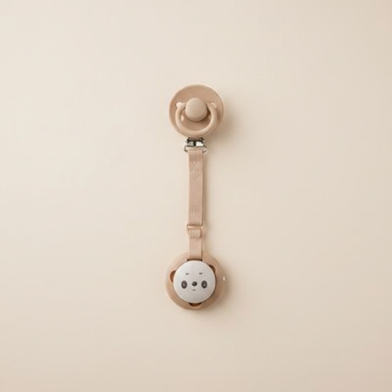 attache tetine clip une Attache tétine Beige - fond doux