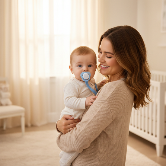 attache tetine clip une Attache tétine Bleu - maman et bébé