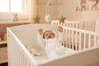 Bébé combinaison ourson mobile lapin berceau