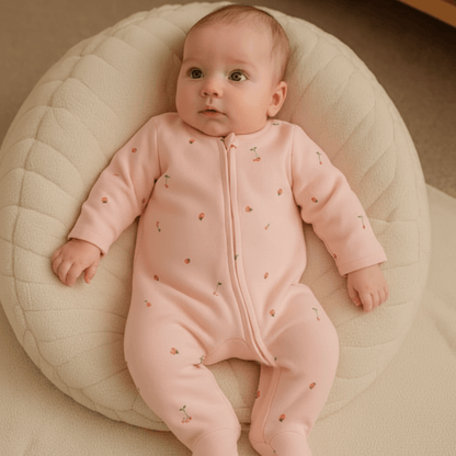 pyjama bébé fille et Bébé coussin pyjama cerises roses