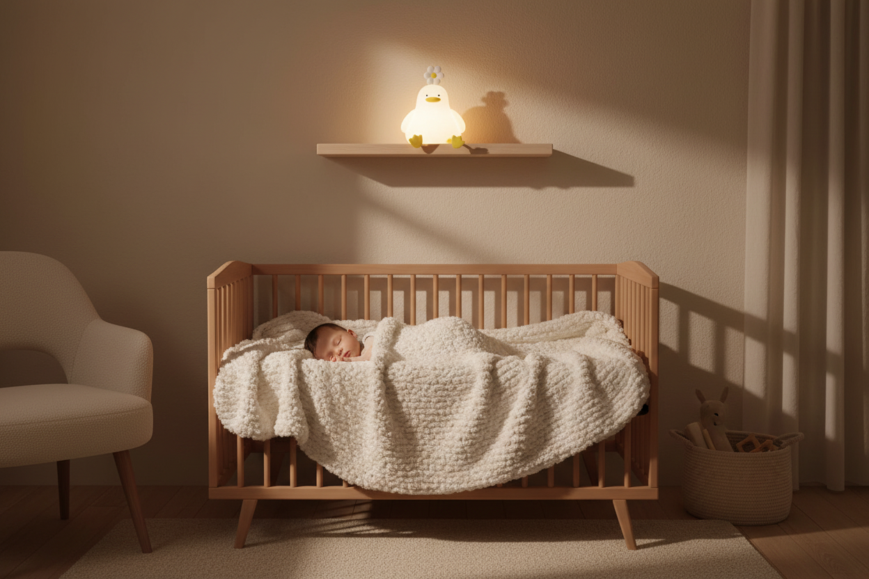 Bébé couverture veilleuse canard étagère