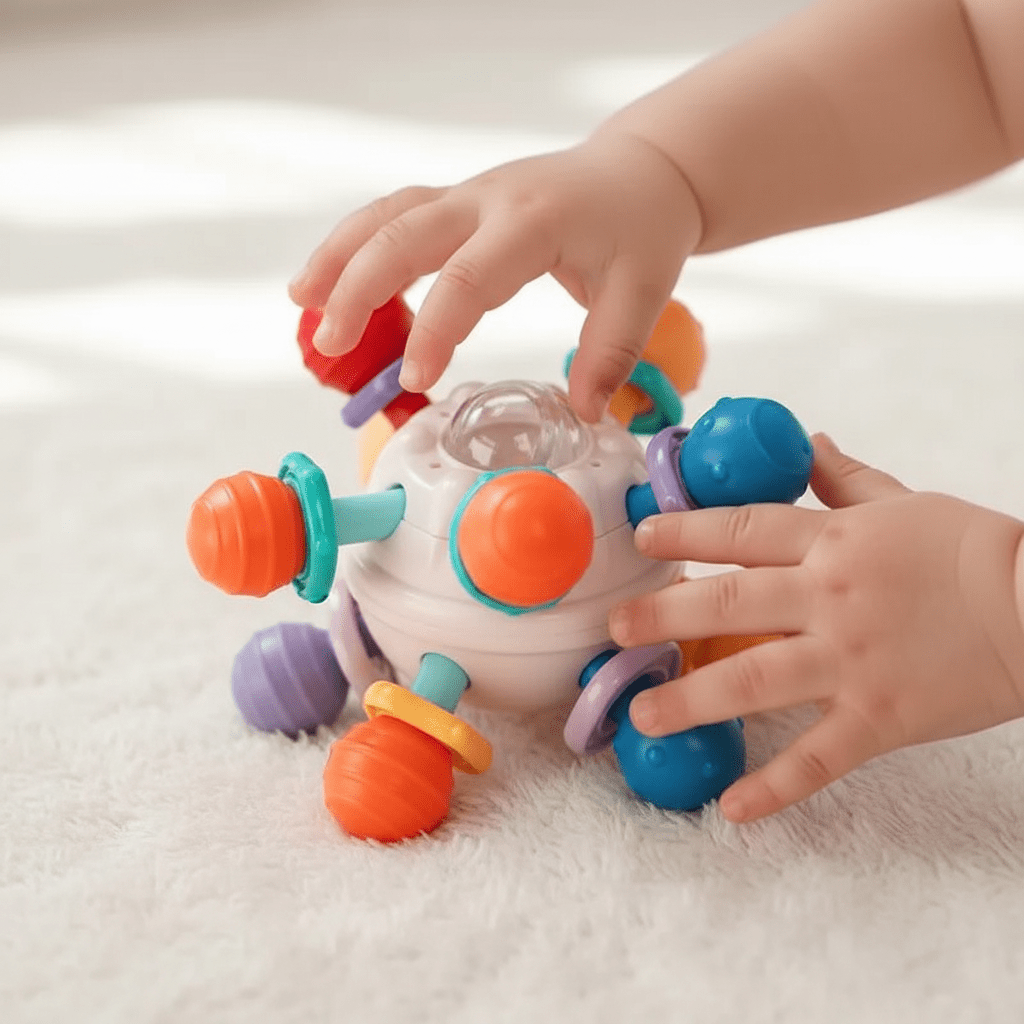 Hochet Bébé Rotatif Amusant - Jouet Innovant HOCHET pour BEBE Bébé découvrant les textures