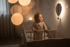 veilleuse murale bebe et Bébé debout couchette veilleuse montgolfière