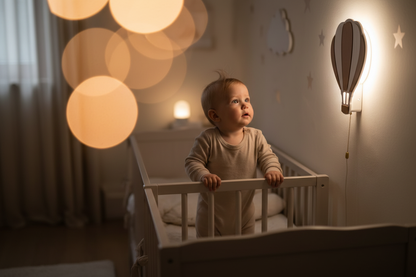 veilleuse murale bebe et Bébé debout couchette veilleuse montgolfière