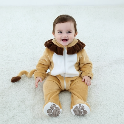 Bébé en costume de lion sans capuchon