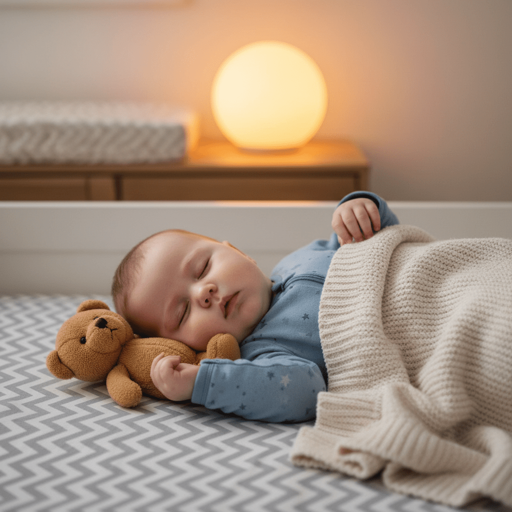 Bébé endormi – drap chevron cozy