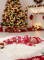 Pyjama Noël Bébé Festidoux - Doux & Festif
Bébé endormi en pyjama de Noël