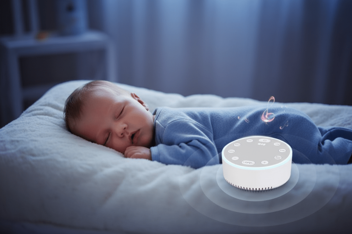 veilleuse bruit blanc et lumiere et Bébé endormi machine bruit blanc bleu