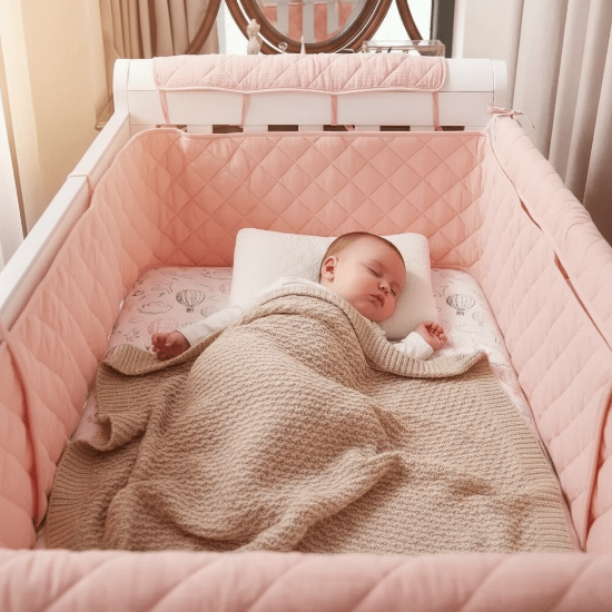 Tour de Lit Bébé Respirant Protect Breath - Anti-Suffocation
Bébé endormi - tour de lit rose