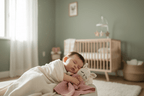 Doudou Bébé Fille Câlin Apaisant - Peluche Enveloppante
Bébé fille endormie avec doudou