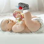 Hochet Bébé Rigolo Set 4 Pièces - Sensoriel Complet Bébé jouant avec hochets et chaussettes sensorielles
