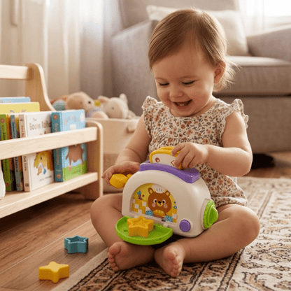 jouet eveil bebe 0-3 mois et petit Bébé avec jouets d'éveil Bébé jouet toaster carré