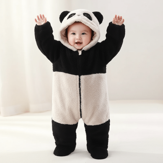 Pyjama Polaire Bébé Cocon Animaux - Design AdorablePyjama Polaire Bébé Cocon Animaux - Design AdorableBébé panda debout