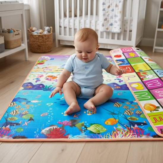 Grand Tapis Deveil  Bébé tapis océan produit visible