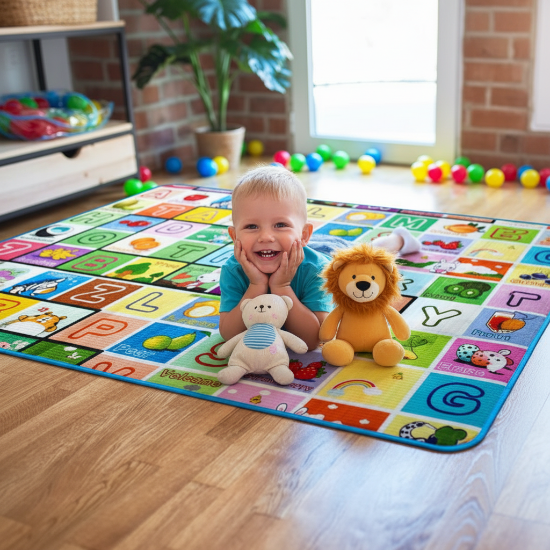 Tapis d'eveil BEBE et un Bébé ventre toutou lion tapis alphabet