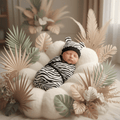 couverture pour emmailloter maman sommeil  - Jungle apaisante Bébé zèbre - Jungle pastel