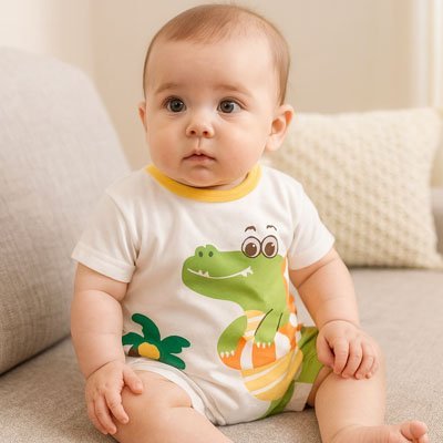 barboteuse bebe garcon croco