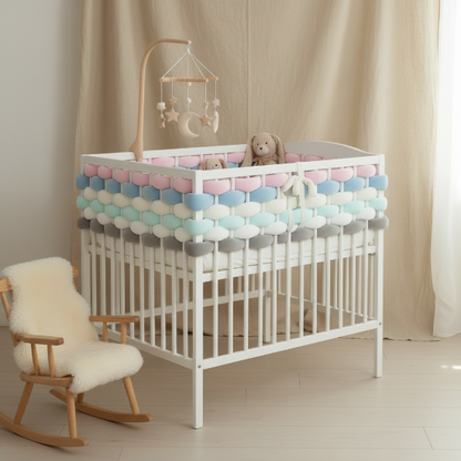 Tresse de lit 5m Berceau tresse pastel mobile peluches carré
