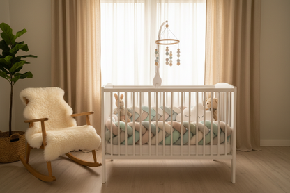 Tresse de lit 5m Berceau tresse pastel mobile peluches paysage