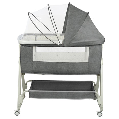 berceau 4 en 1 a filet gris