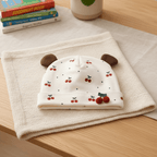 Bonnet bébé naissance et Bonnet cerise rouge pois